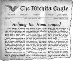 Wichita Eagle News Release, March 1, 1974