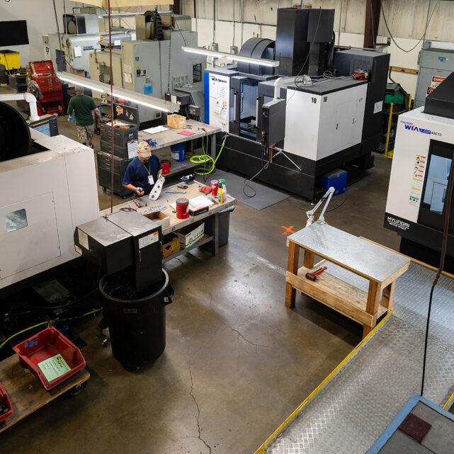 Center Industries CNC machinery department