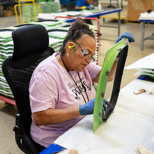 Woman working in Major Assembly