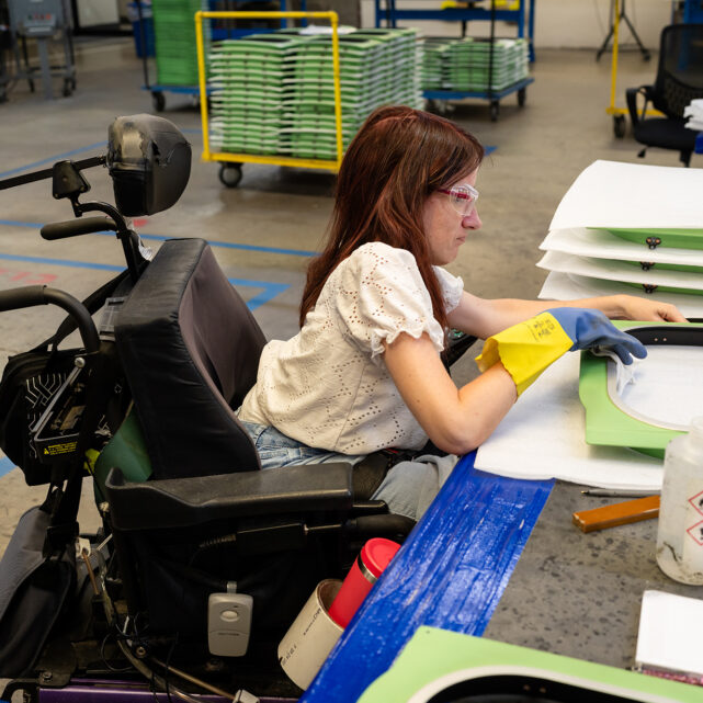 Woman working in Major Assembly