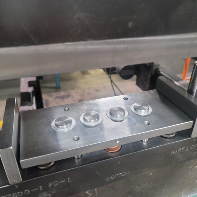 Metal stamping capabilities in Center's Sheet Metal Fabrication department